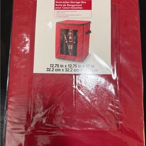 Holiday Nutcracker Storage Box in Red